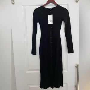 Midi Zara Bodycon dress with buttons